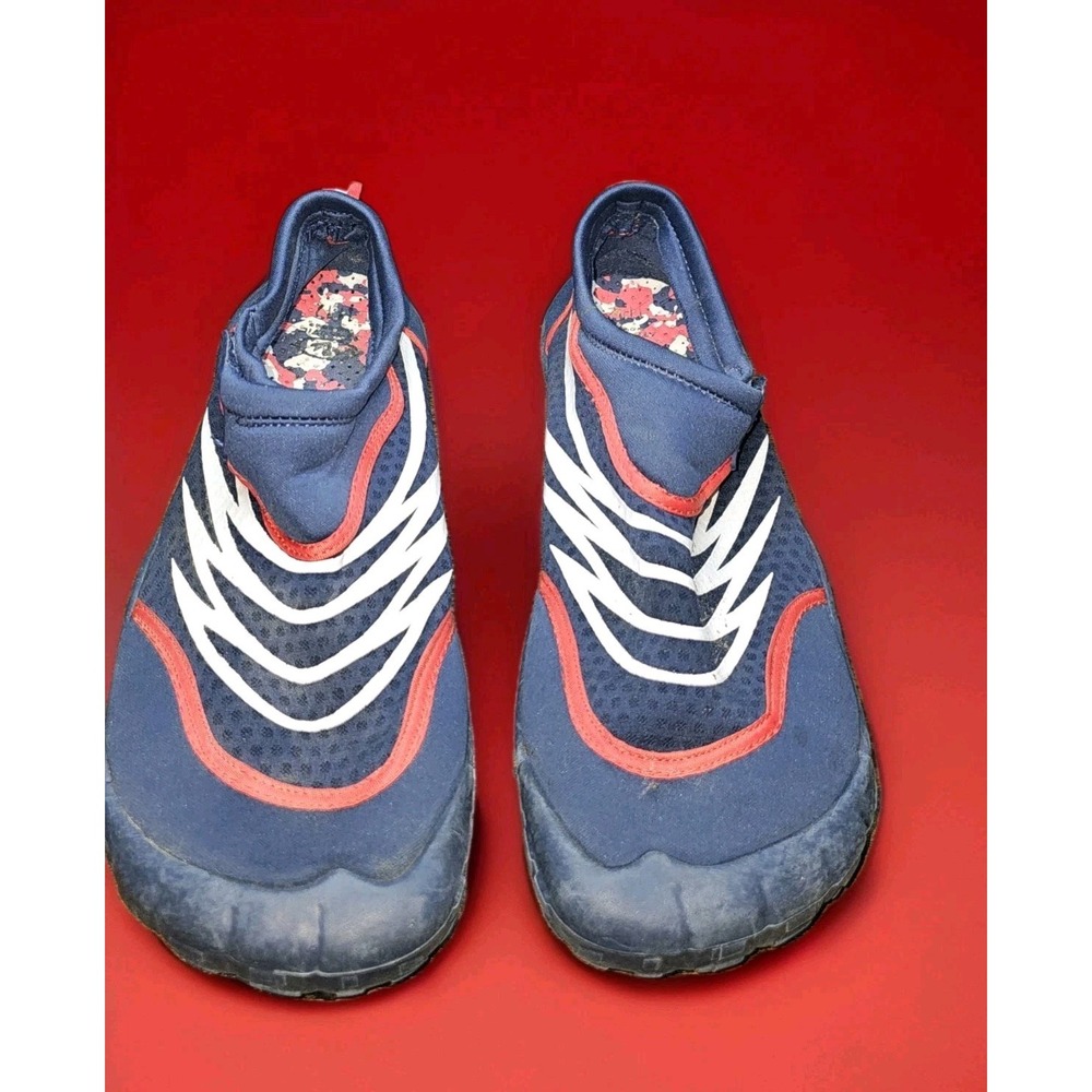 Athletic Works Mens Blue Round Toe Aqua Socks Size 11-12 Water Sport Water Shoes